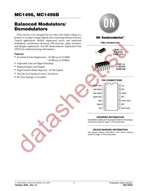 MC1496DG datasheet  